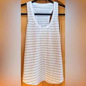 lululemon athletica White Tank Top with Black Stripes
